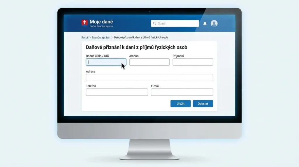 Пошаговая отправка декларации DPH на портале Moje daně